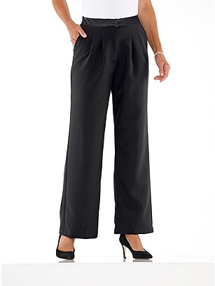 Satin Waist Marlene Pants product image (555378.BK.1.2770_WithBackground)