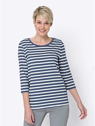 3/4 Sleeve Striped Top product image (555576.DEST.1.1_WithBackground)