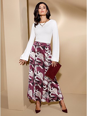 Printed Panel Maxi Skirt product image (556891.SABP.3.29_WithBackground)