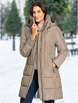 Shimmering Quilted Coat product image (558138.BE.1S)