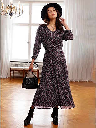 Long Sleeve Floral Maxi Dress product image (558537.BKRS.J)