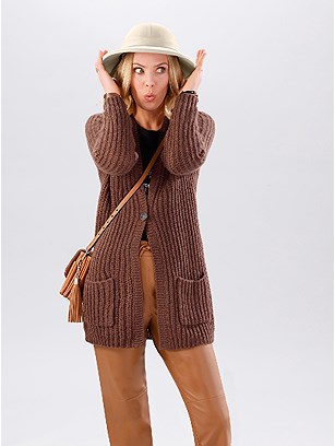 Ribbed Knit Cardigan product image (558801.BRMO.1.1_WithBackground)
