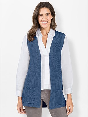 Open V-Neck Sweater Vest product image (558931.DEBL.1.11_WithBackground)