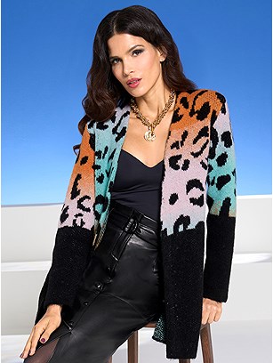 Ombre Animal Print Cardigan product image (559023.BEPA.1S)