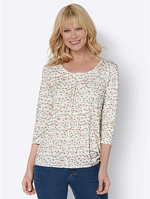 Pleated Polka Dot Top product image (559162.CHPR.2.1_WithBackground)