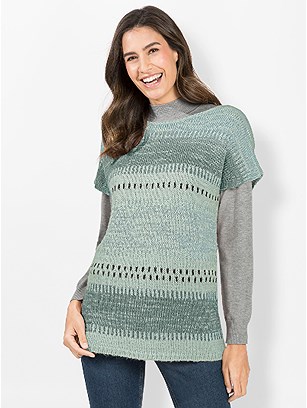 Patterned Short Sleeve Sweater product image (559188.MTPA.1.1_WithBackground)