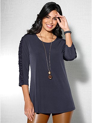 Ruched Sleeve Tunic product image (559202.NV.1.1_WithBackground)