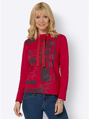 Embellished Print Sweatshirt product image (559549.RD.2.1_WithBackground)