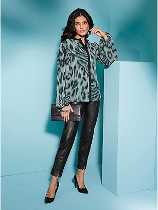 Split Hem Faux Leather Pants product image (559576.BK.4.16_WithBackground)