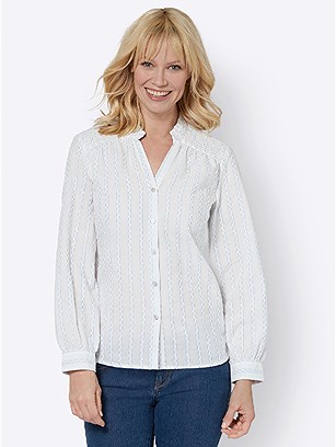 Textured Woven Blouse product image (559607.ECST.2.1_WithBackground)