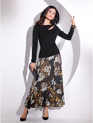 Leopard Print Maxi Skirt product image (559634.BKEP.4.1_WithBackground)