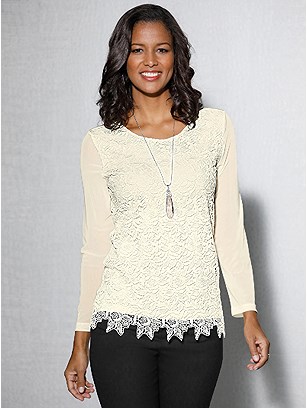 Long Sleeve Lace Top product image (559822.CM.1.1_WithBackground)