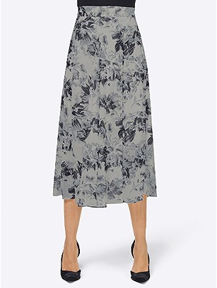 Pleated Floral Skirt product image (559988.BKEP.1.1_WithBackground)