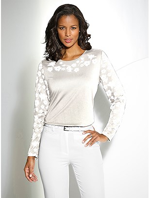 Sheer Floral Detail Shirt product image (560011.EC.1.2_WithBackground)