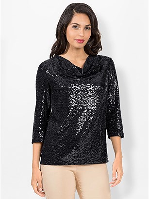 Shimmering Cowl Neck Top product image (560012.BK.2.1_WithBackground)