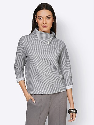 Jacquard Print Turtleneck Top product image (560085.LG.2.12_WithBackground)