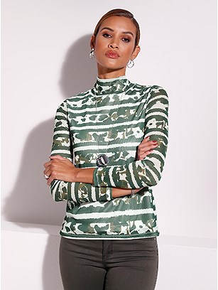Camo Print Turtleneck Top product image (560093.ECPR.1.7_WithBackground)