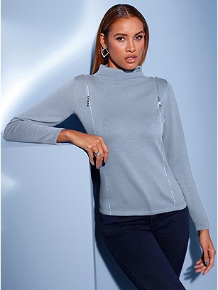Zip Detail Sweater product image (560102.LB.11)