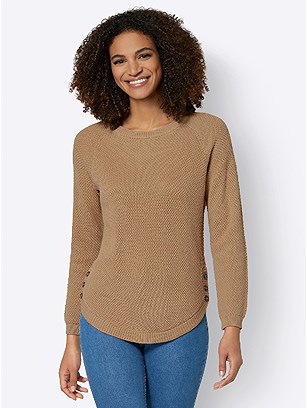Textured Button Hem Sweater product image (562111.CA.1.1_WithBackground)