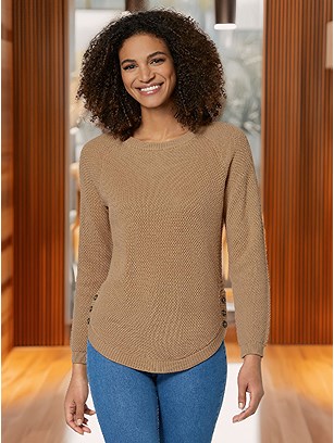 Textured Button Hem Sweater product image (562111.CA.1.P111124)