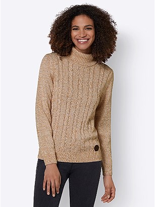 Mottled Knit Sweater product image (562139.CWHM.1.8_WithBackground)