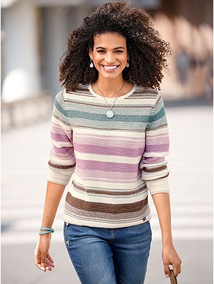 Striped Mix Sweater product image (562240.CMBS.J)