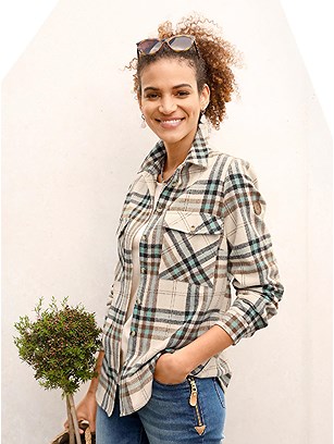 Checkered Flannel Blouse product image (562241.JDIC.1.7_WithBackground)