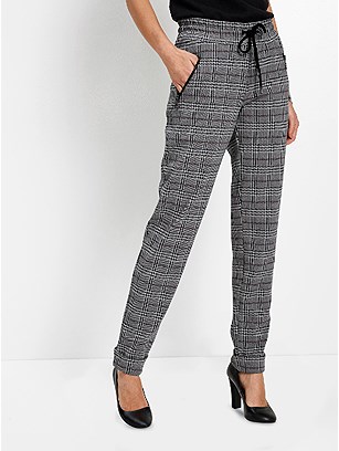 Checkered Slip On Pants product image (562279.BKCK.1.1_WithBackground)