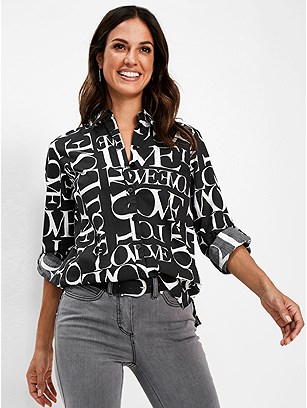 Printed Button Up Blouse product image (562401.BWPR.J)