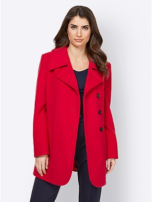 Lapel Collar Long Jacket product image (563138.RD.1.1_WithBackground)