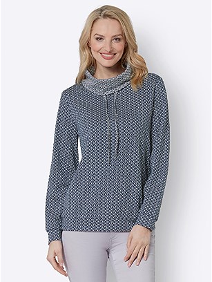 Jacquard Turtleneck Top product image (563878.MTBL.1.1_WithBackground)