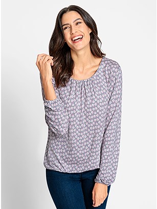 Long Sleeve Patterned Top product image (564340.GYMV.2.233_WithBackground)