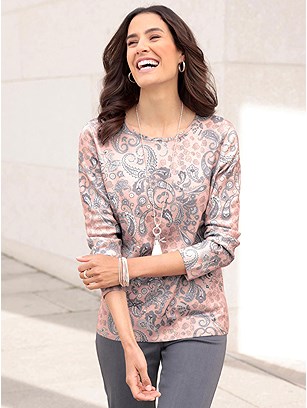 Paisley Pattern Sweater product image (564365.POCH.1S)