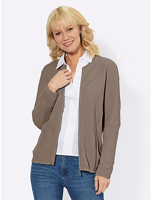 Textured Zip Cardigan product image (565329.TP.1.8_WithBackground)