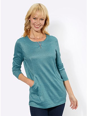 Zip Detail Long Sleeve Top product image (565827.BBMO.2.18_WithBackground)