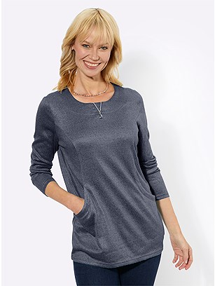 Zip Detail Long Sleeve Top product image (565827.PBMO.2.26_WithBackground)