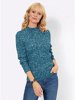 Mottled Knit Sweater product image (567084.BLMO.1.43_WithBackground)