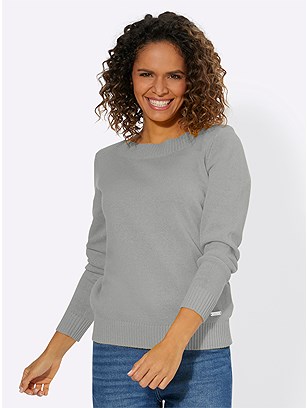 Ribbed Boat Neck Sweater product image (567099.GYMO.1.31_WithBackground)