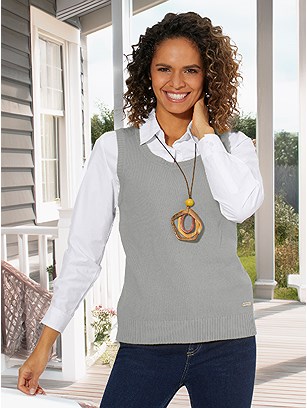 Ribbed Sweater Vest product image (567100.GYMO.1SS)