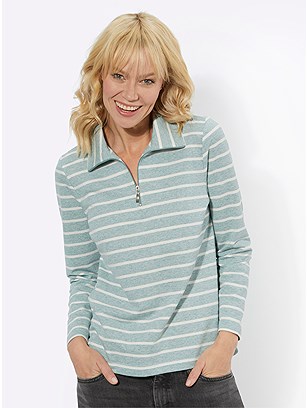 Striped Zip Sweatshirt product image (567107.JDEC.2.34_WithBackground)