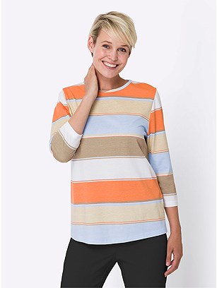 3/4 Sleeve Striped Top product image (569146.SAST.1.2_WithBackground)
