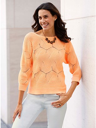 Open Pattern Sweater product image (569964.AP.1.1_WithBackground)