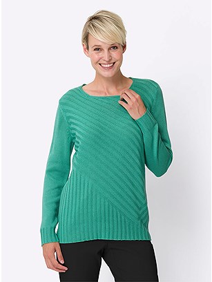 Ribbed Mix Sweater product image (570006.BLGR.1.31_WithBackground)