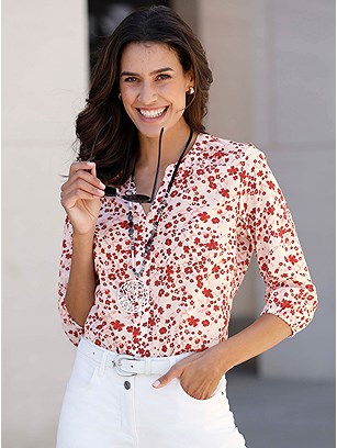 Floral Slip On Blouse product image (570028.ECRD.1S)