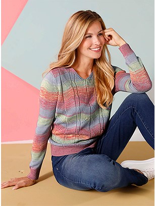Color Gradient Knit Sweater product image (570332.RSPA.1.1_WithBackground)