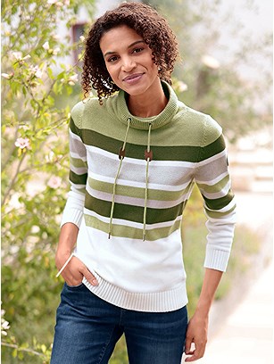 Striped Drawstring Sweater product image (570399.GRST.1s)