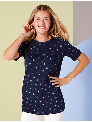 Nautical Print Tunic product image (570422.DBRD.1.201_WithBackground)