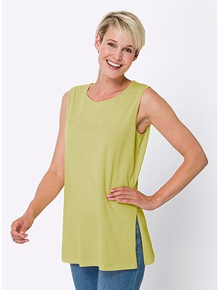 Split Hem Sleeveless Tunic product image (570459.LTGR.1.15_WithBackground)