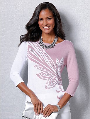 Embellished Floral Sweater product image (570636.ECLR.1S)