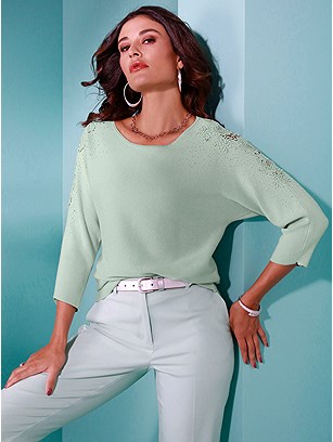 Detailed Batwing Sleeve Sweater product image (570655.MT.1S)